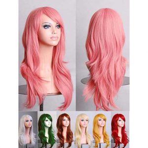 70cm Solid Colour Long Wavy Wig