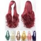 80cm Long Solid Colour Curly Cosplay Wigs