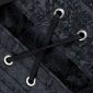 Steampunk Steel Boned Overbust Halter Zipper Corset Top Black