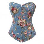 Blue Denim Cotton Corset