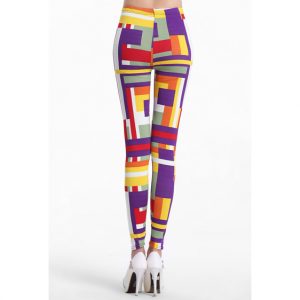 Colorful Tetragonum Legs-shaping Fashion Leggings