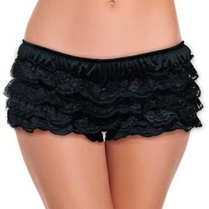 Flirt Stretch Lace Ruffled Boyshort Panty