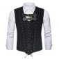 Mens Steampunk Victorian Lace-up Vest Sleeveless Pirate Waistcoat