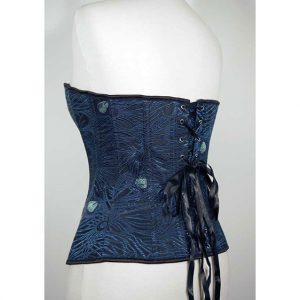 Peacock Blue Jacquard Corset