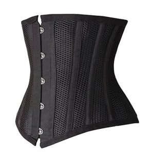 Steel Boned Mesh Overlay Ultimate Hourglass Waist Trainer Under Bust Corset