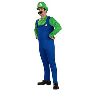 Super Mario Bros Luigi Mens Costume