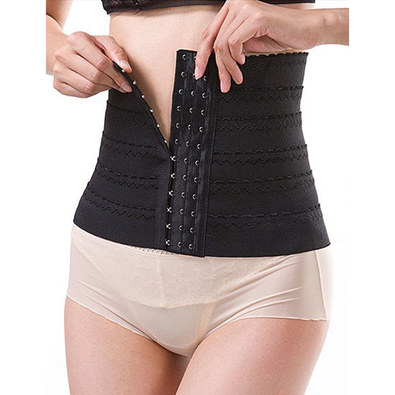 Super Slim Waist Training Corset Waist Shaper Waist Slimmer Black or Beige  - United Costumes