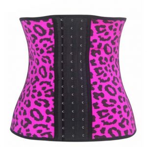 Vibrant Color Leopard Print Latex Waist Training Corset Waist Trainer