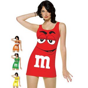 Womens Red M&M Cosutme